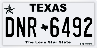 TX license plate DNR6492