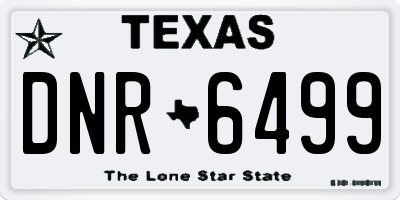TX license plate DNR6499