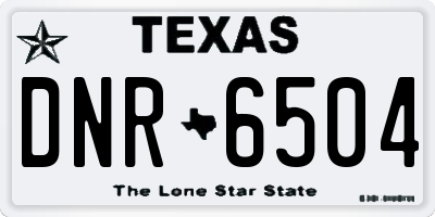 TX license plate DNR6504