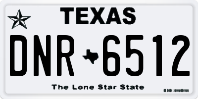 TX license plate DNR6512