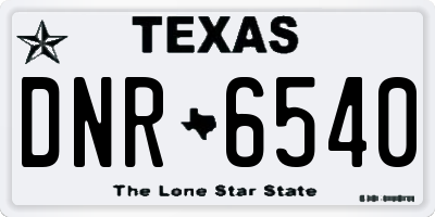 TX license plate DNR6540