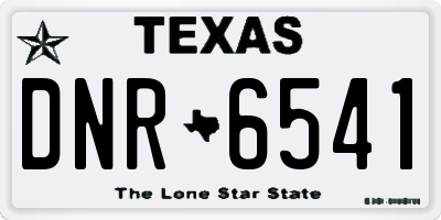 TX license plate DNR6541