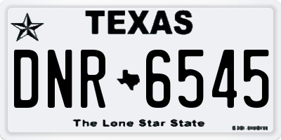 TX license plate DNR6545