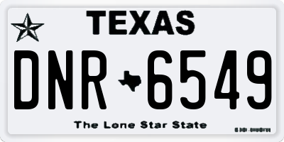 TX license plate DNR6549