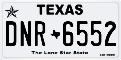 TX license plate DNR6552