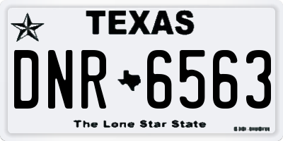 TX license plate DNR6563