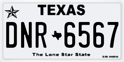 TX license plate DNR6567