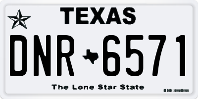TX license plate DNR6571