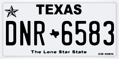 TX license plate DNR6583