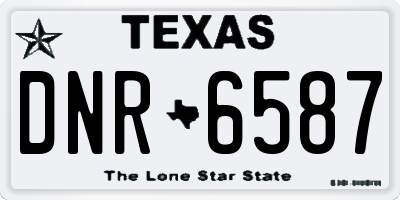 TX license plate DNR6587