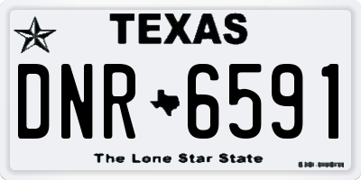 TX license plate DNR6591