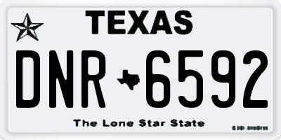 TX license plate DNR6592