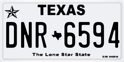 TX license plate DNR6594