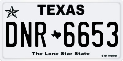 TX license plate DNR6653