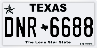 TX license plate DNR6688