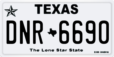 TX license plate DNR6690