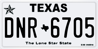 TX license plate DNR6705