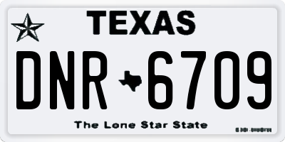 TX license plate DNR6709