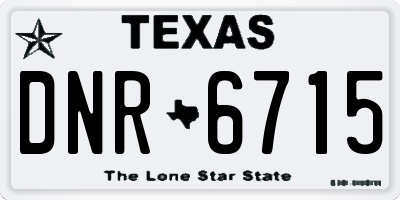 TX license plate DNR6715