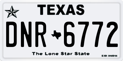 TX license plate DNR6772