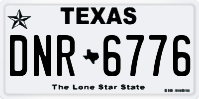 TX license plate DNR6776