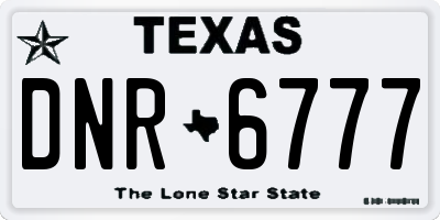 TX license plate DNR6777