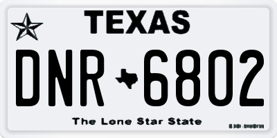 TX license plate DNR6802