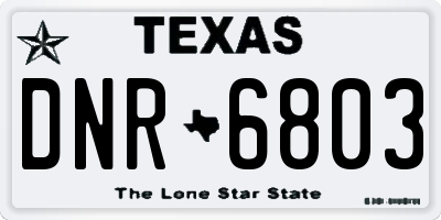 TX license plate DNR6803