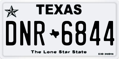 TX license plate DNR6844
