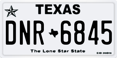 TX license plate DNR6845