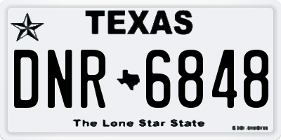 TX license plate DNR6848