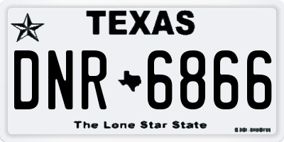 TX license plate DNR6866