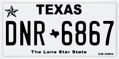 TX license plate DNR6867