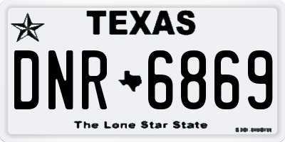 TX license plate DNR6869