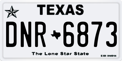 TX license plate DNR6873