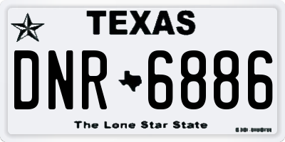 TX license plate DNR6886
