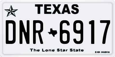 TX license plate DNR6917