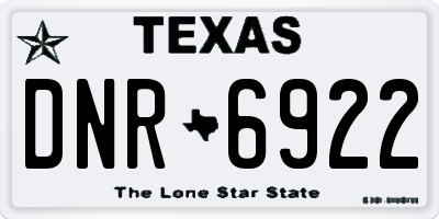 TX license plate DNR6922