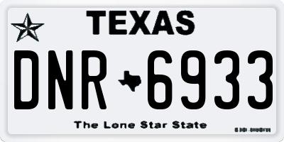 TX license plate DNR6933