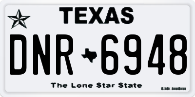 TX license plate DNR6948
