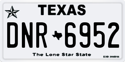 TX license plate DNR6952