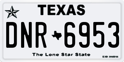 TX license plate DNR6953