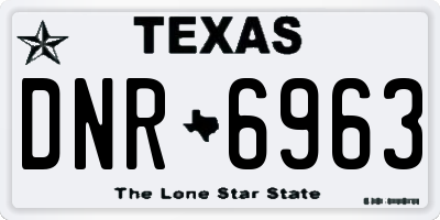 TX license plate DNR6963