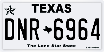 TX license plate DNR6964