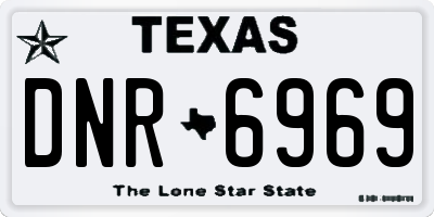 TX license plate DNR6969