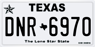 TX license plate DNR6970
