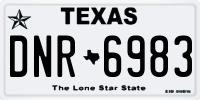 TX license plate DNR6983