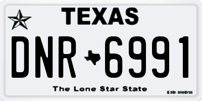 TX license plate DNR6991