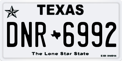 TX license plate DNR6992