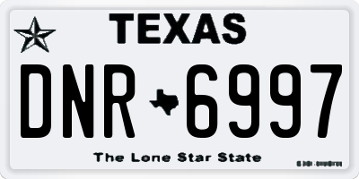 TX license plate DNR6997